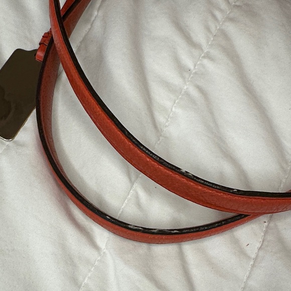 Coach Vibrant Orange Edie Leather Shoulder Bag - Picture 10 of 16